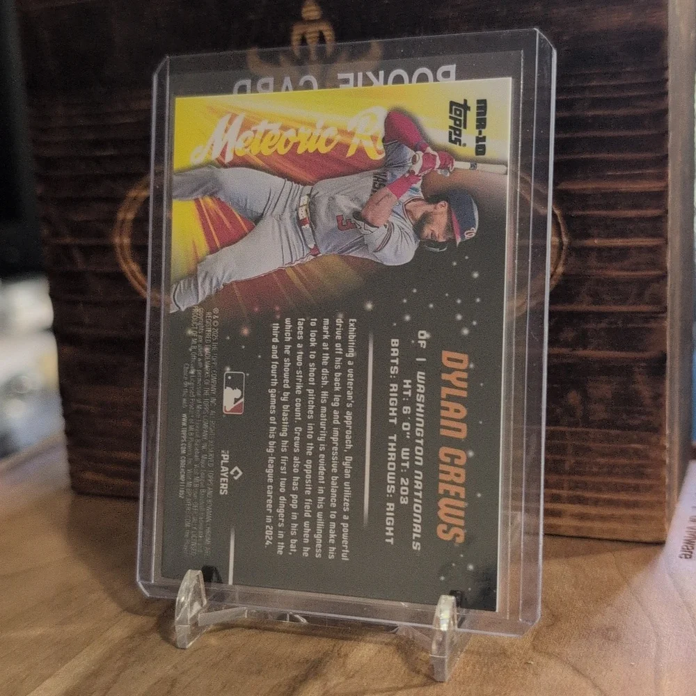 2025 Biwman Chrome Dylan Crews Meteoric Rise Rookie Card #6/150 Mojo Refractor - Picture 4 of 4